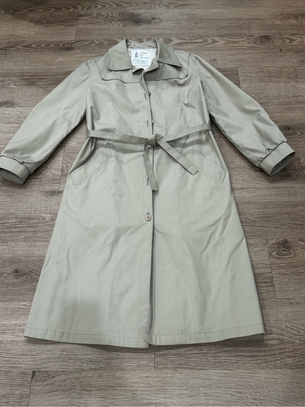 London Fog Maincoats Women’s Trench Coat Size 14R Tan Khaki NWOT